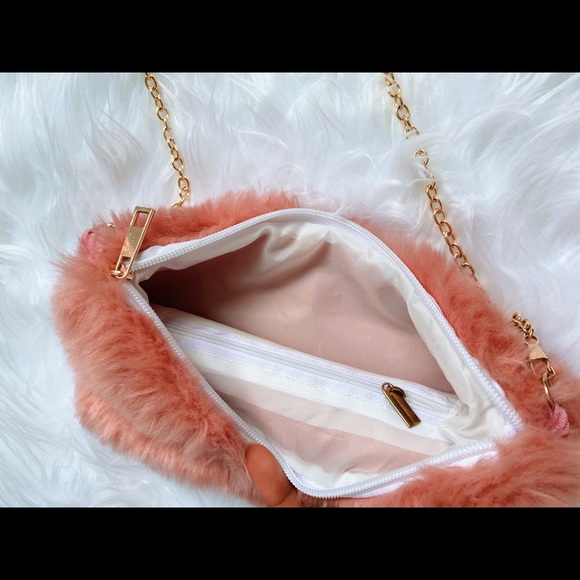 Pink Fluffy Crossbody Bag - Picture 2 of 5